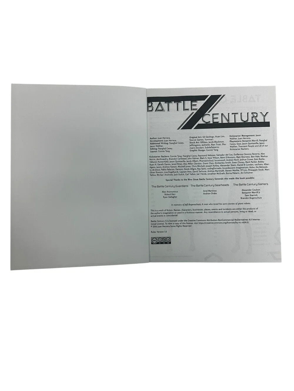 Gimmick Labs RPG's Battle Century Z EX